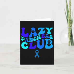 Groovy Lazy Pancreas Club Diabetes Awareness Blue Card