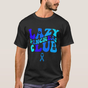 Groovy Lazy Pancreas Club Diabetes Awareness Blue T-Shirt