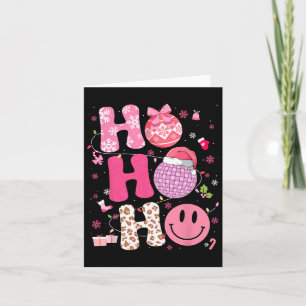 Groovy Leopard Disco Christmas Xmas Santa Womens G Card