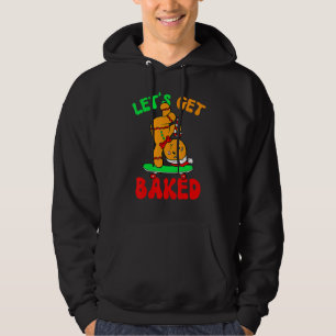 Groovy Let's Get Baked Cookie Baking Gingerbread C Hoodie
