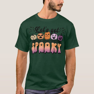 Groovy Let's Get Spooky Halloween Spooky Season Wo T-Shirt