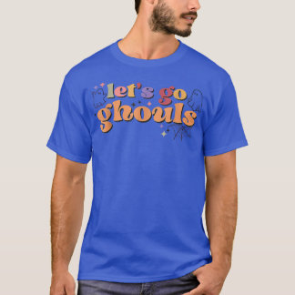 Groovy Let's Go Ghouls Floral Ghost Hippie Hallowe T-Shirt