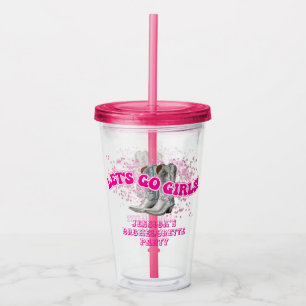 Groovy Let's Go Girls Western Bachelorette Party Acrylic Tumbler