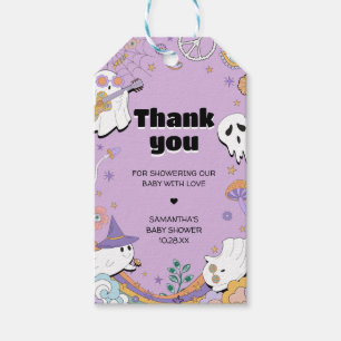 Groovy Little Boo Baby Shower Favour Tags