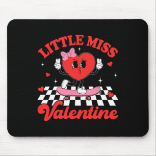 Groovy Little Miss Valentine Cute Candy Heart Girl Mouse Pad