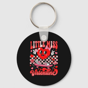 Groovy Little Miss Valentine Cute Candy Heart Wome Key Ring