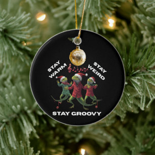 Groovy Lizard Ceramic Ornament