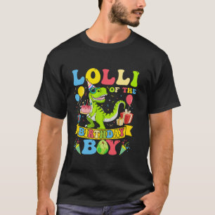 Groovy Lolli Of The Birthday Boy T Rex Dinosaur Bi T-Shirt