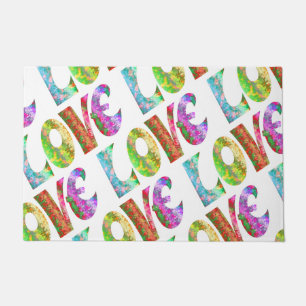 GROOVY LOVE SIGN DOORMAT