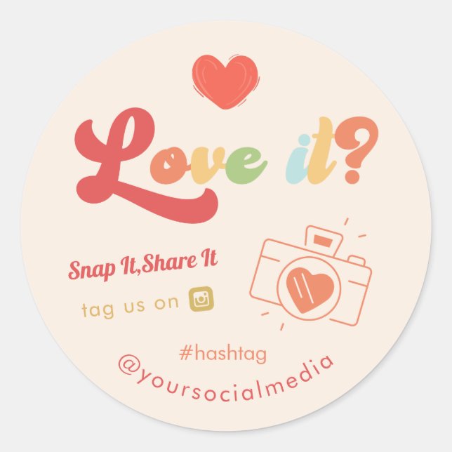 Groovy Love Snap Tag Share Social Media Camera (Front)