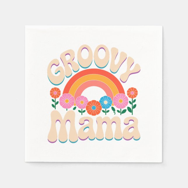 Groovy Mama Boho Vibes Napkin (Front)