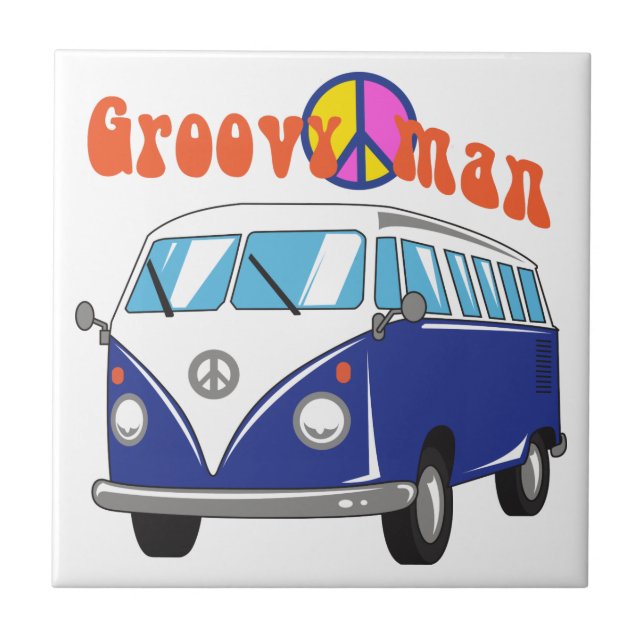 Groovy Man Ceramic Tile (Front)