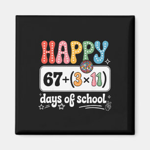 Groovy Math Equation 100th Day Teacher 100 Days Of Magnet