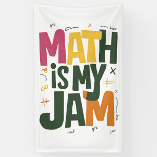 Groovy Math is My Jam First Day Back To School  Banner