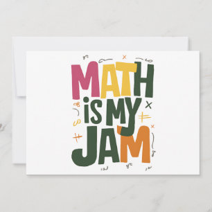 Groovy Math is My Jam First Day Back To School  Invitation