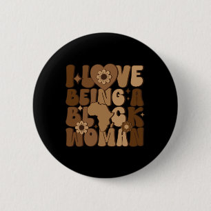 Groovy Melanin Black History Month African America 6 Cm Round Badge