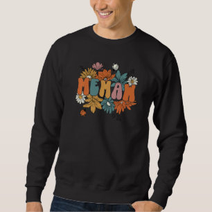 Groovy Memaw One Thankful Memaw Thanksgiving Fall Sweatshirt