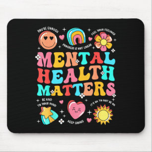 Groovy Mental Health Human Brain Illness Awareness Mouse Pad