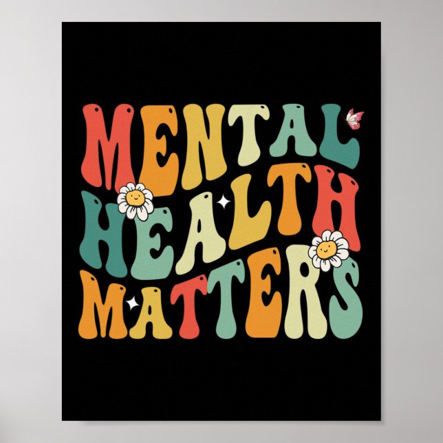 Groovy Mental Health Matters Human Brain Illness A Poster (Front)
