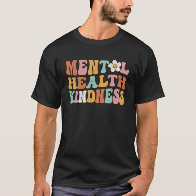 Groovy Mental Health Matters Human Brain Illness A T-Shirt (Front)