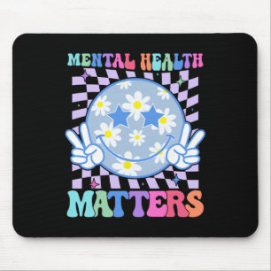 Groovy Mental Health Problems Flower Autism Smile Mouse Pad