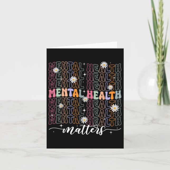 Groovy Mental Health S Brain Illness Awareness Mon Card (Front)