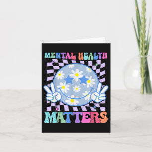 Groovy Mental Health S Flower Autism Smile Face Card