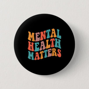 Groovy Mental Health S Human Brain Awareness 6 Cm Round Badge