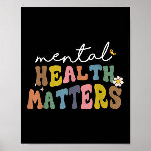Groovy Mental Health S Human Brain Illness Awarene Poster