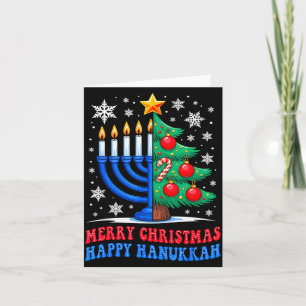 Groovy Merry Chrismukkah Happy Christmas Hanukkah  Card