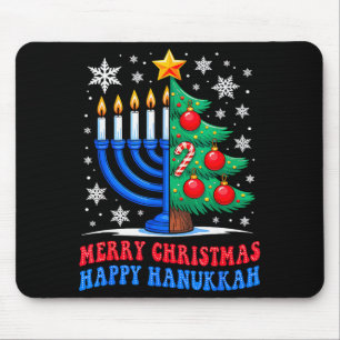 Groovy Merry Chrismukkah Happy Christmas Hanukkah  Mouse Pad
