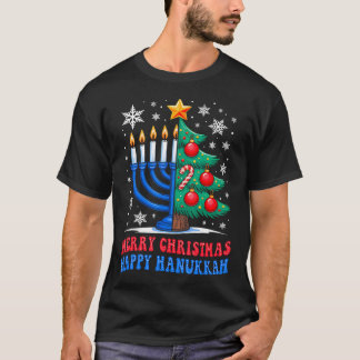 Groovy Merry Chrismukkah Happy Christmas Hanukkah T-Shirt