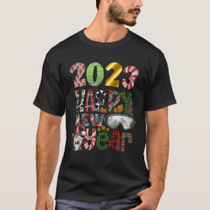 Groovy Merry Christmas, 2023 Happy New Year Family T-Shirt