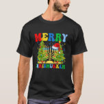 Groovy Merry Christmas Happy Hanukkah Christmas Tr T-Shirt<br><div class="desc">Groovy Merry Christmas Happy Hanukkah Christmas Tree Menorah</div>