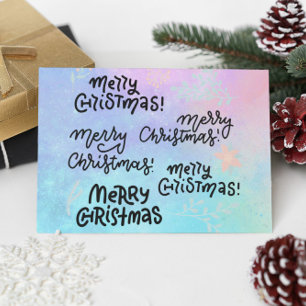 Groovy Merry Christmas Postcard