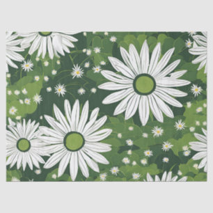 Groovy Mid Century Modern Daisy Floraal Tissue Paper