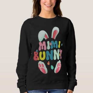 Groovy Mimi Bunny Cute Matching Family Easter Sweatshirt