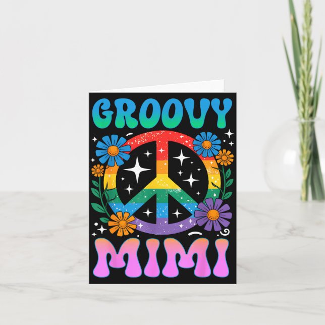 Groovy Mimi Floral Hipe Funny Mother's Day Mum Wom Card (Front)