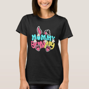 Groovy Mommy Bunny  Happy Easter Mother's Day 2023 T-Shirt