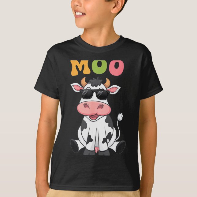 Groovy Moo Cow - Funny Farmer Cow Men Women Kids B T-Shirt (Front)