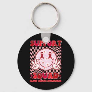 Groovy Motivational Support Squad Blood Cancer Awa Key Ring