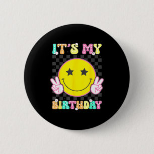 Groovy mum of both baseball softball mum mama 6 cm round badge