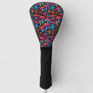 Groovy Mushrooms Pattern Golf Head Cover
