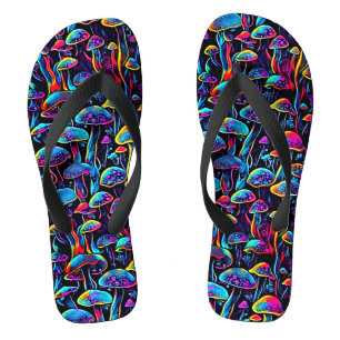 Groovy Mushrooms Pattern Thongs