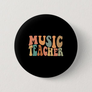 Groovy Music Teacher Cute Byck To School Supplies 6 Cm Round Badge