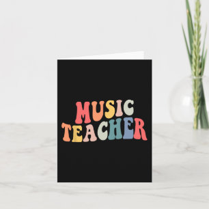 Groovy Music Teacher Team  Teacher Back To School  Card