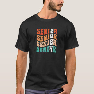 Groovy My Last Day Senior 2024 Graduation Class Bo T-Shirt