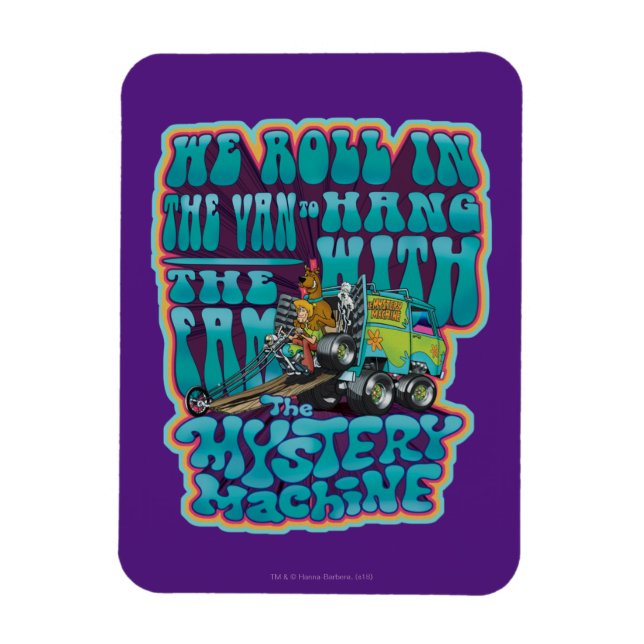 Groovy Mystery Machine Fam Graphic Magnet (Vertical)