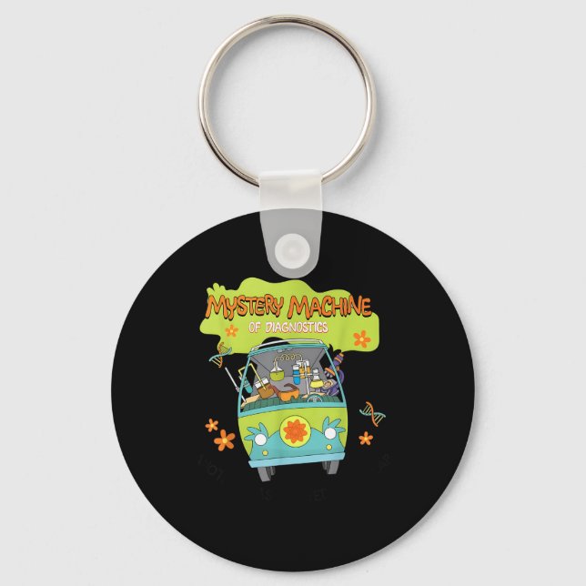 Groovy Mystery Machine Of Diagnostics Lab Tech Lab Key Ring (Front)
