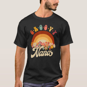 Groovy Nana Retro Rainbow 70s Grandma Matching Fam T-Shirt